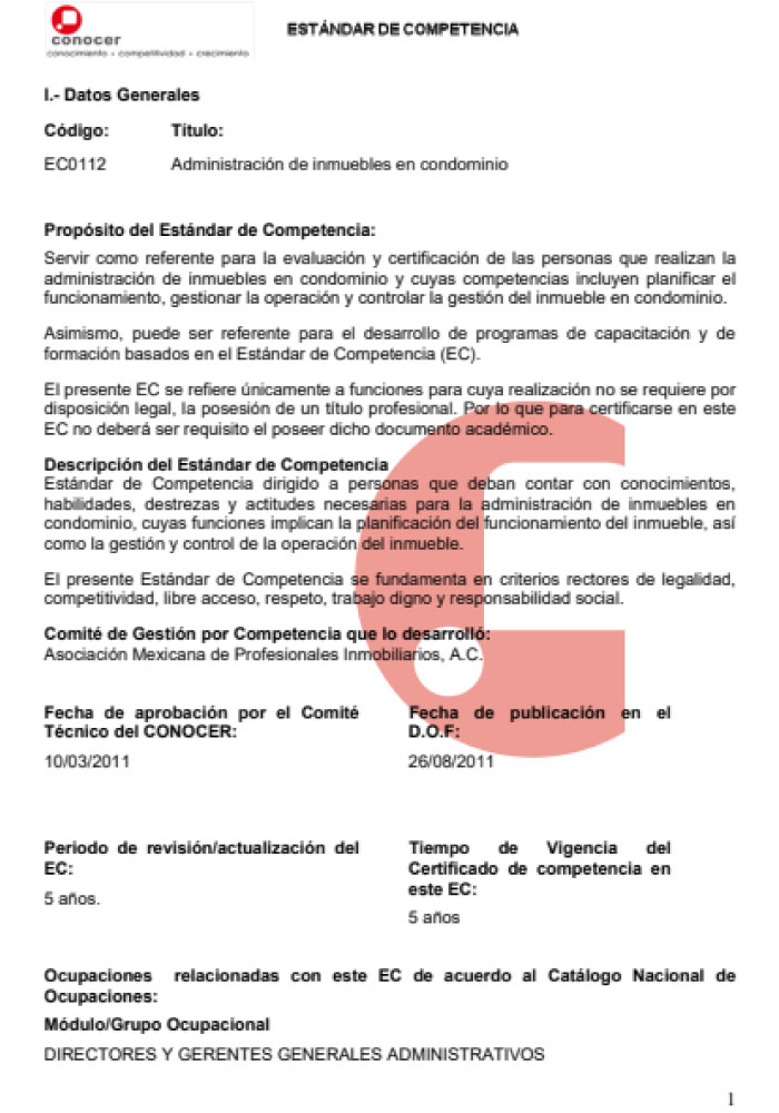 Arquitectura de un Estándar de Competencia